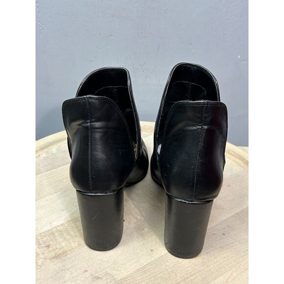 Madden‎ Girl Shoes Womens Size 9 Black Block Heel Pointed Toe Ankle Booties PU - Picture 3 of 12